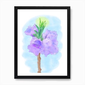 Nectarine Purple Art Print