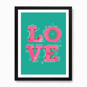 Pink Love 1 Art Print