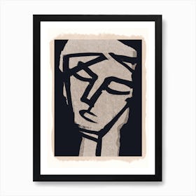 Modern Abstract Art Face 22 Art Print