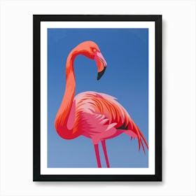 Greater Flamingo Walvis Bay Erongo Namibia Tropical Illustration 4 Art Print