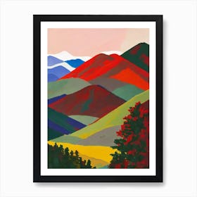 Rocky Mountain National Park United States Of America Abstract Colourful Art Print