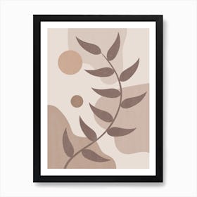 Calming Abstract Painting in Neutral Tones 3 Art Print