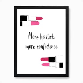 Lipstick Quote Art Print