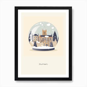 Durham United Kingdom Snowglobe Poster Art Print
