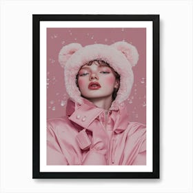 Pink Polar Bear Art Print