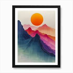 Azure Mountains Art Print