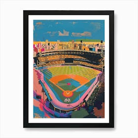 Yankee Stadium New York Colourful Silkscreen Illustration 3 Affiche