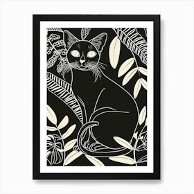 Javanese Cat Minimalist Illustration 4 Art Print