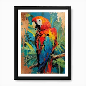 Parrot Brushstrokes 3 Art Print