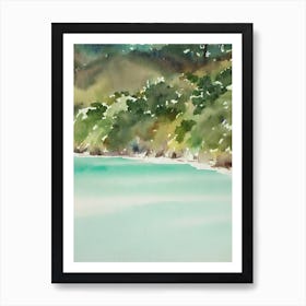 Réunion National Park France Water Colour Poster Art Print