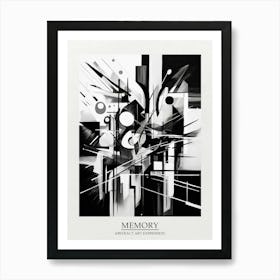 Memory Abstract Black And White 5 Poster Art Print