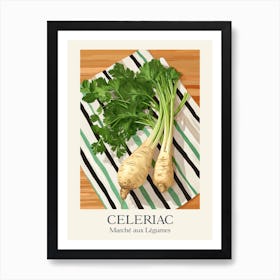 Marche Aux Legumes Celeriac Summer Illustration 8 Art Print