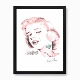 Pink Punk Monroe Art Print