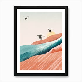 Herons Flying Art Print