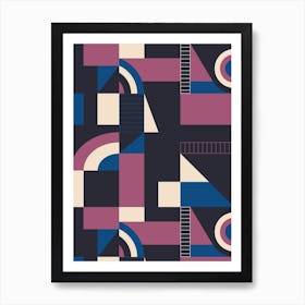 Darkish Blocks Art Print