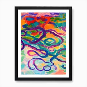 Bioluminescent Octopus Matisse Inspired Art Print