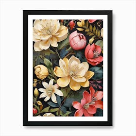 Painted Florals Honeysuckle Art Print 0 Art Print