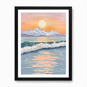 Sunset At The Beach 14 Art Print