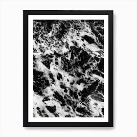 Black And White Waves Art Print