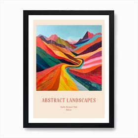 Colourful Abstract Ambor National Park Bolivia 3 Poster Art Print