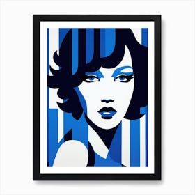 Blue And White 1 Art Print