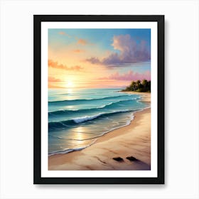 Sunset On The Beach 2 Art Print