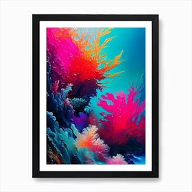 Coral Reef Waterscape Bright Abstract 2 Art Print