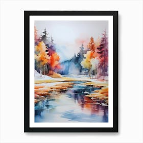 Autumn River 2 Art Print