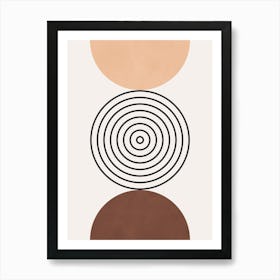 Watercolor circles 1 Art Print