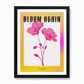 Hot Pink Geranium 2 Poster Art Print