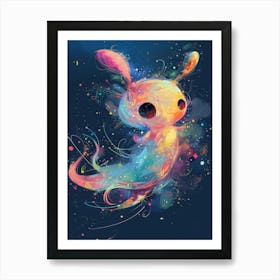 Splatter Bunny Art Print