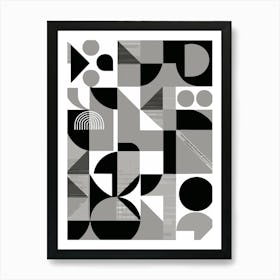 Abstract Black And White Painting Art Print