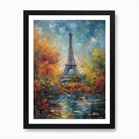 Eiffel Tower Paris France Monet Style 36 Art Print