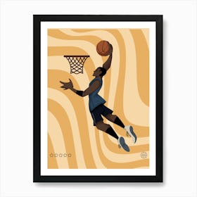 Basketball Player Dunking 1 Art Print