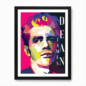 James Dean 60s Hollywood Celebrity Icon Art Print
