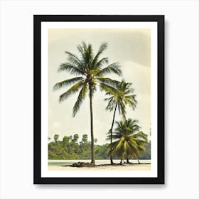 Railay Beach Krabi Thailand Vintage Art Print