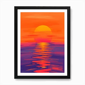 Sunset Over The Ocean 31 Art Print