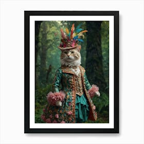 Cat In A Costume Art Print