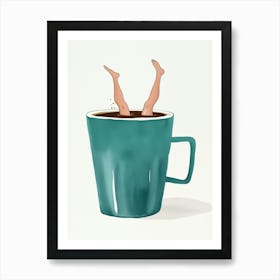 Coffee Cup With Legs 1 Art Print