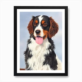Welsh Springer Spaniel Watercolour Dog Art Print