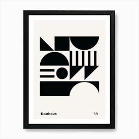 Geometric Bauhaus Poster B&W 44 Art Print