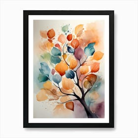 Watercolor Tree 9 Art Print