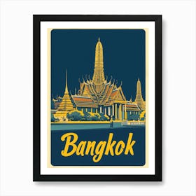 Aihrgdesign A Retro Travel Poster For Bangkok 3 Art Print