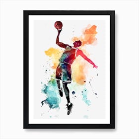 Freestyle basketball Art Print