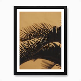 Gold Palm Leaves Art Print