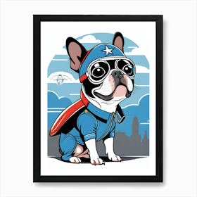French Bulldog Superhero-Reimagined 2 Art Print