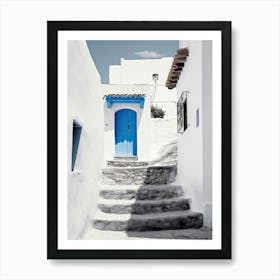 Chefchaouen, Morocco, Black And White Photography 2 Art Print