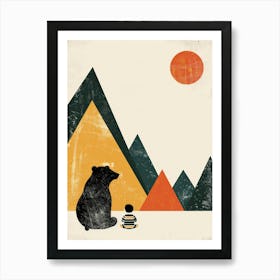 Bear In The Mountains Art Print