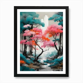 Asian Trees Art Print