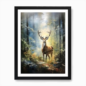 Deer In The Forest Art Print